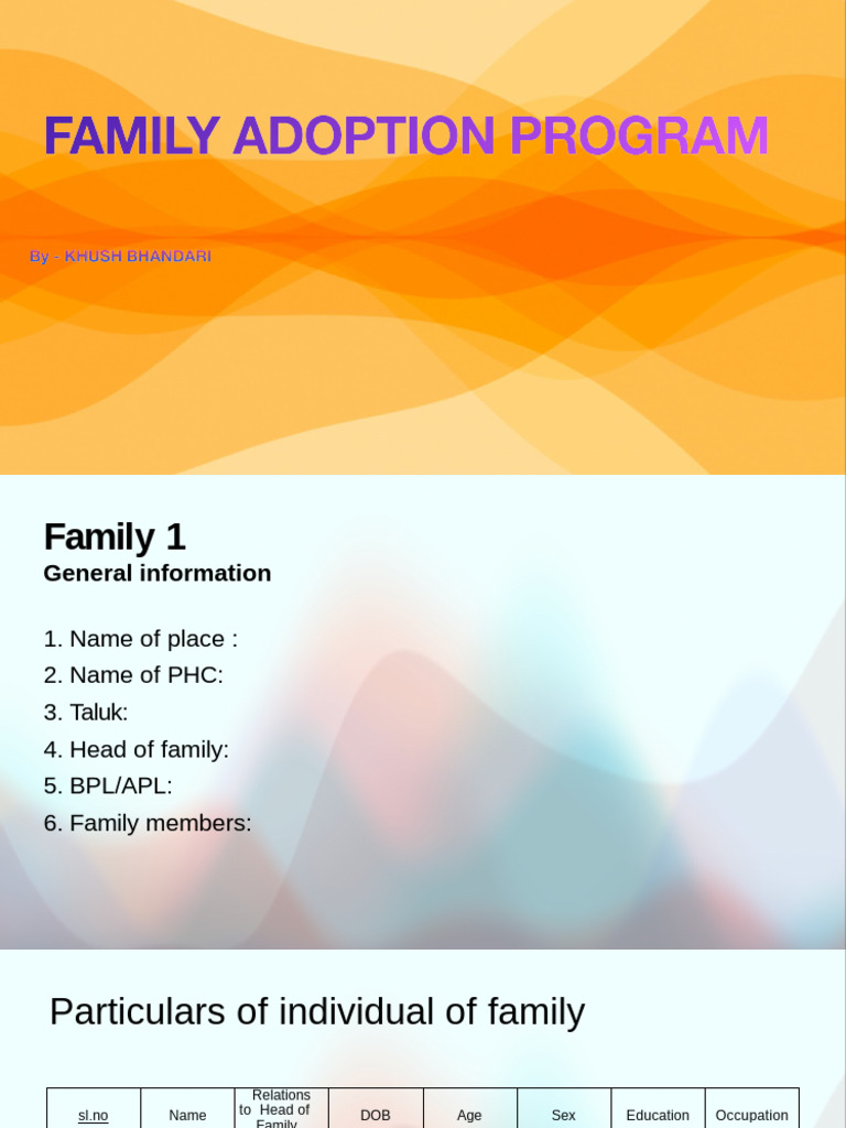 Family Health and Demographics Report | PDF