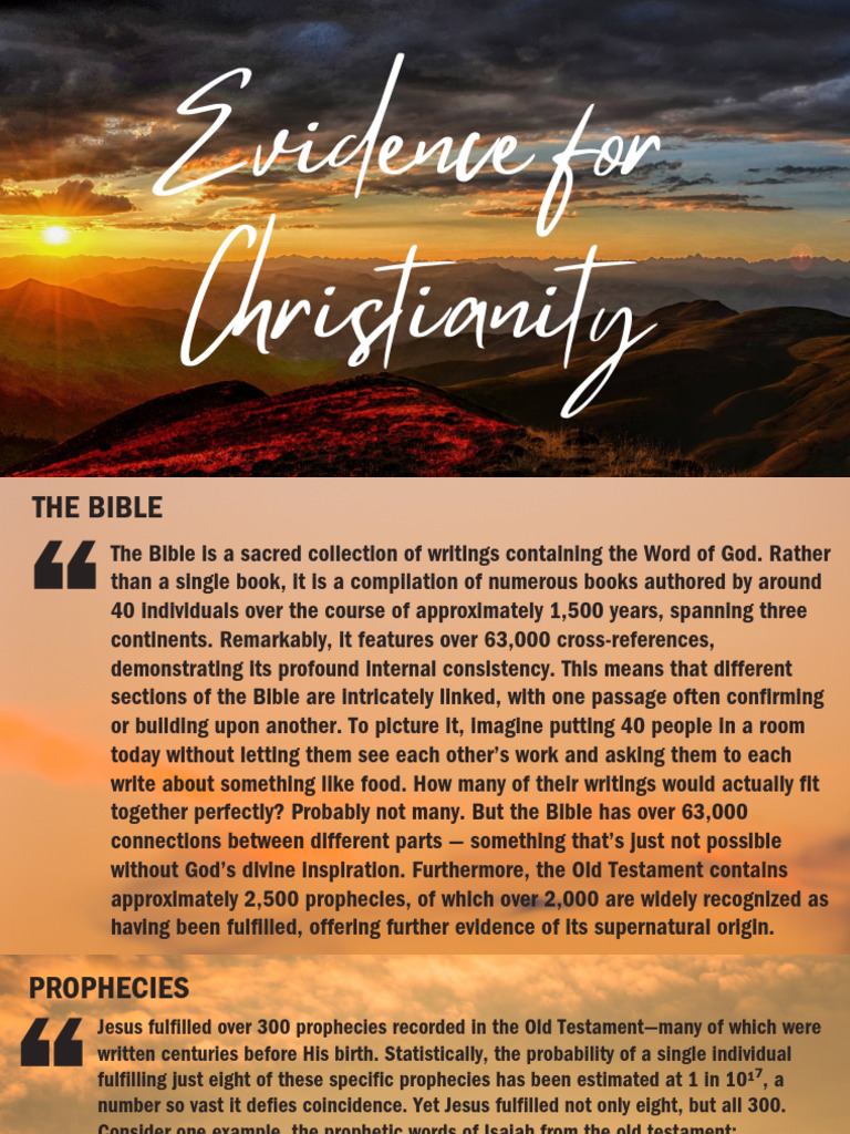 Evidence Supporting Christianity's Truth | PDF | Constantine The Great ...