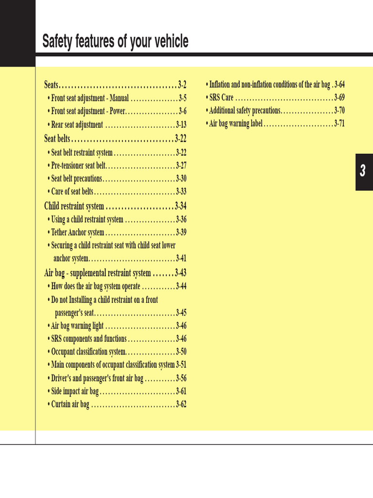 Vehicle Safety Features Overview | PDF | Airbag | Seat Belt
