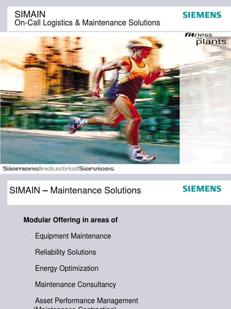 Simain: On-Call Logistics & Maintenance Solutions | PDF | Siemens ...
