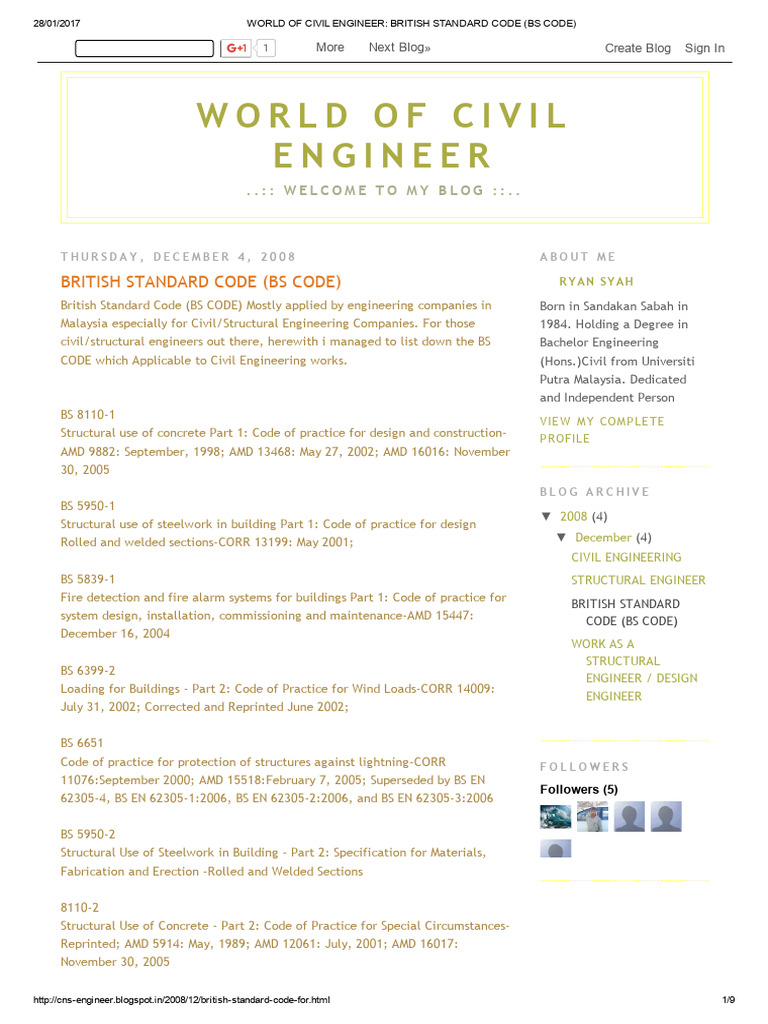 Overview of British Standard Codes | PDF | Structural Steel ...