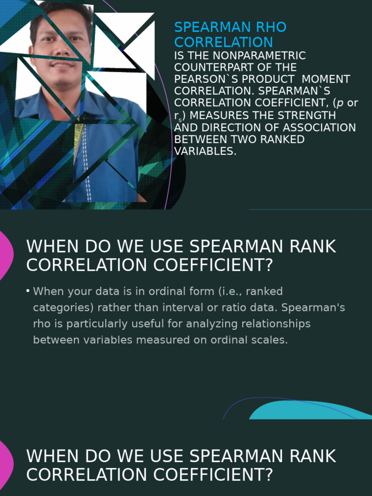 Understanding Spearman's Rho Correlation | PDF | Spearman's Rank ...