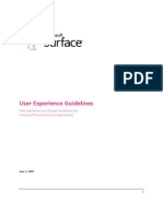 Microsoft Surface User Experience Guidelines