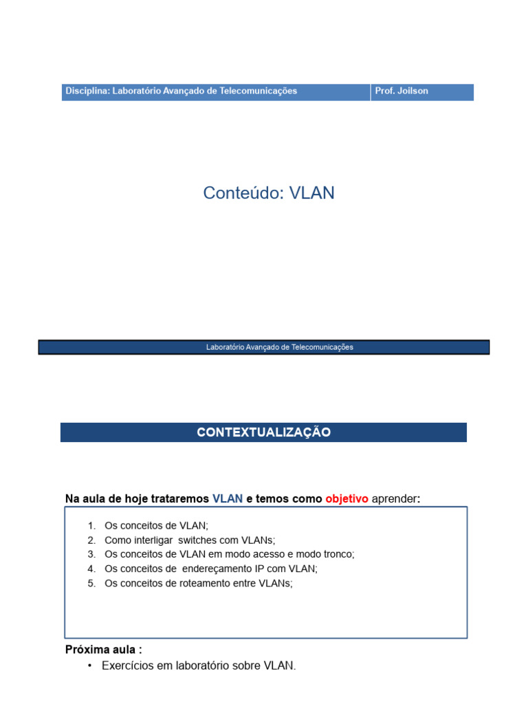 Introdução às VLANs em Redes Locais | PDF | Comutador de rede ...