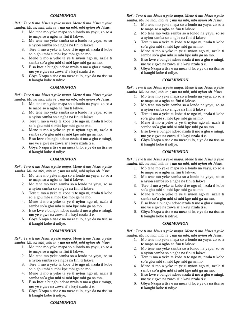 Communion | PDF