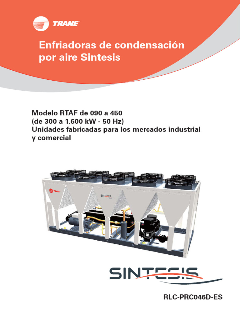 Enfriadoras RTAF: Eficiencia y Fiabilidad | PDF | Agua | Refrigeración