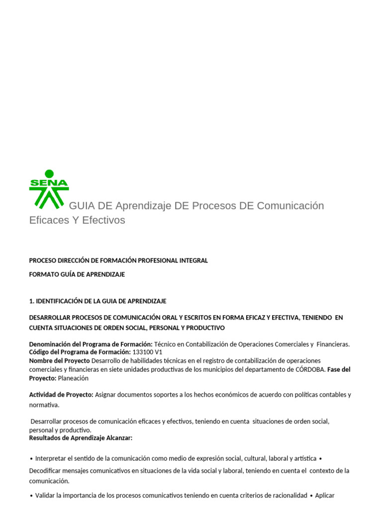 Guía de Comunicación Efectiva en Formación | PDF | Comunicación ...