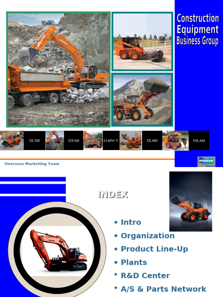 Doosan Infracore Construction Equipment Overview | PDF | Loader ...