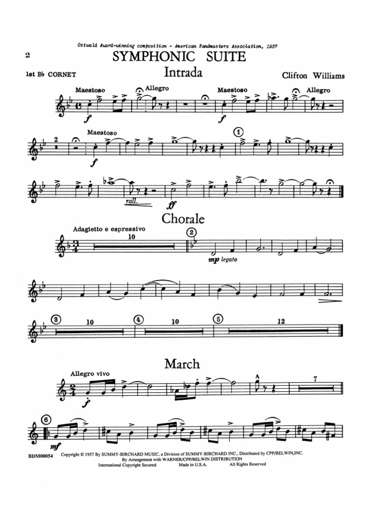 Symphonic Suite - 1st B-Flat Cornet | PDF