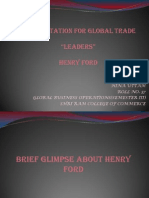 Documentation For Global Trade "Leaders" Henry Ford