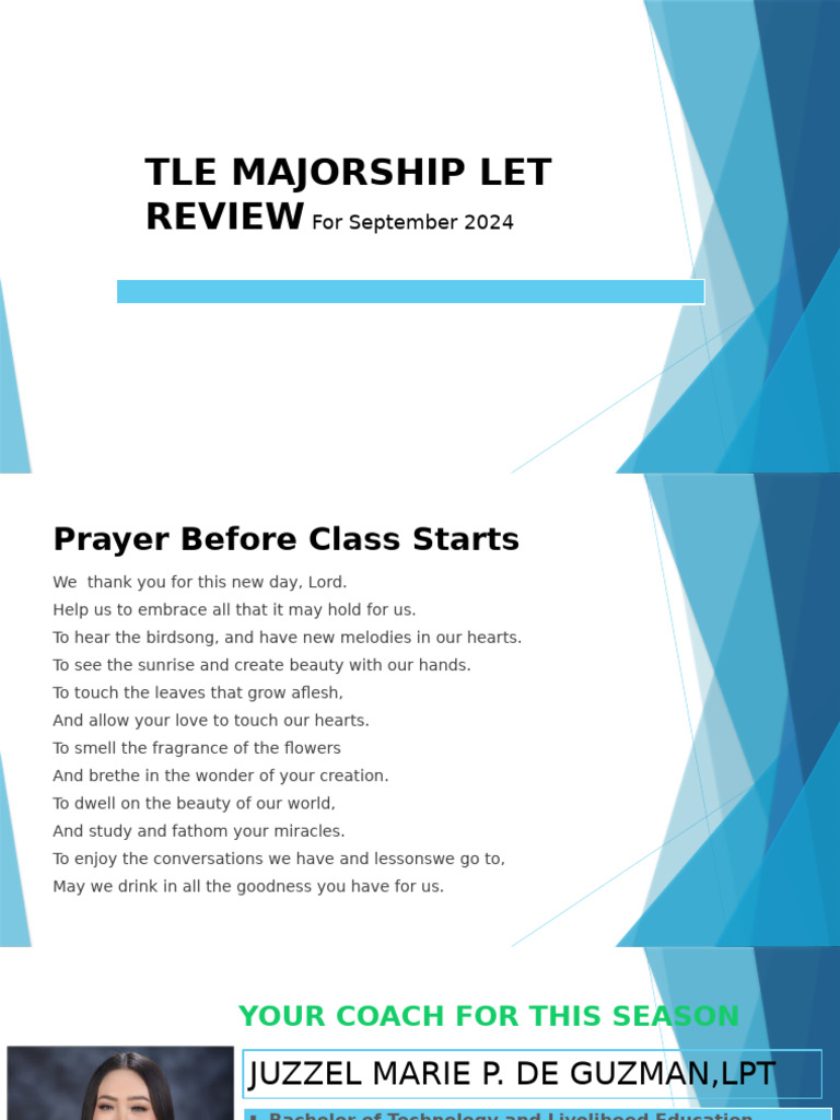 TLE Majorship LET Review September 2024 | PDF | Computer Data Storage ...