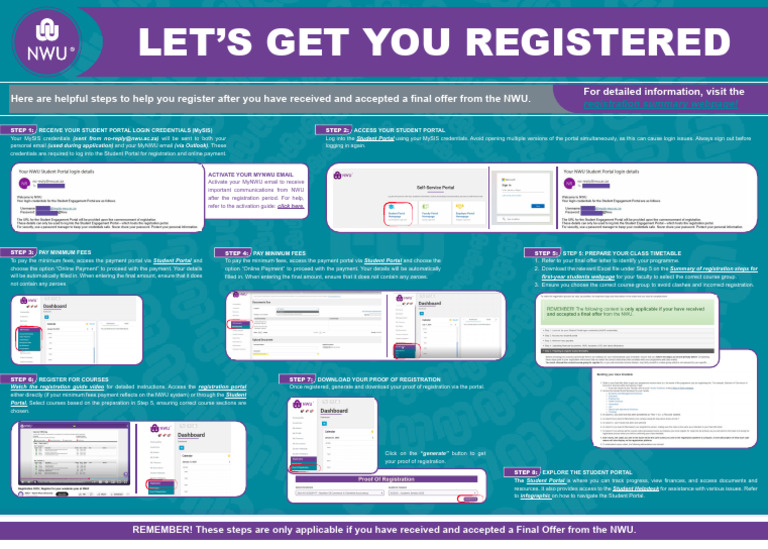 NWU MySIS Portal Registration Guide | PDF | Computing