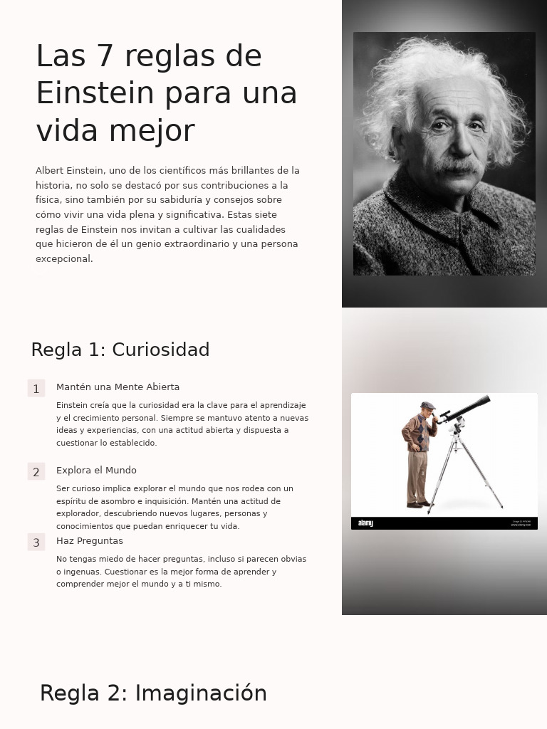 Las 7 Reglas de Einstein para Una Vida Mejor | PDF | Imaginación ...