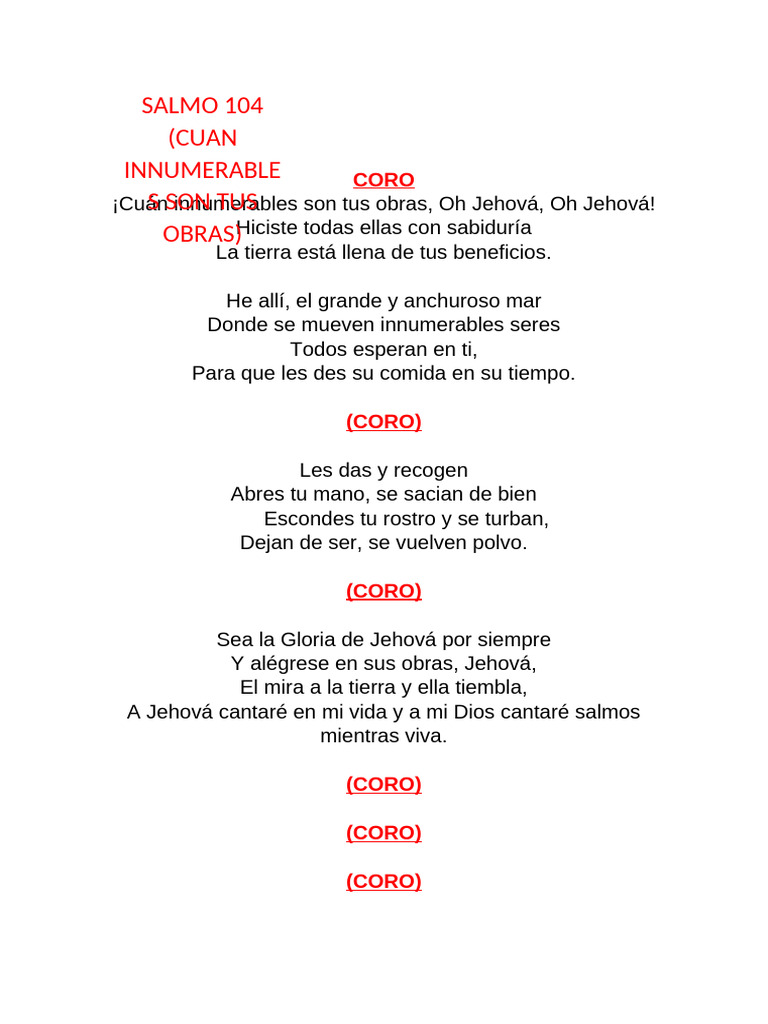 Salmo 104 | PDF