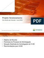 Projeto Versionamento: Go-Nogo Da Versão 1 de 2009