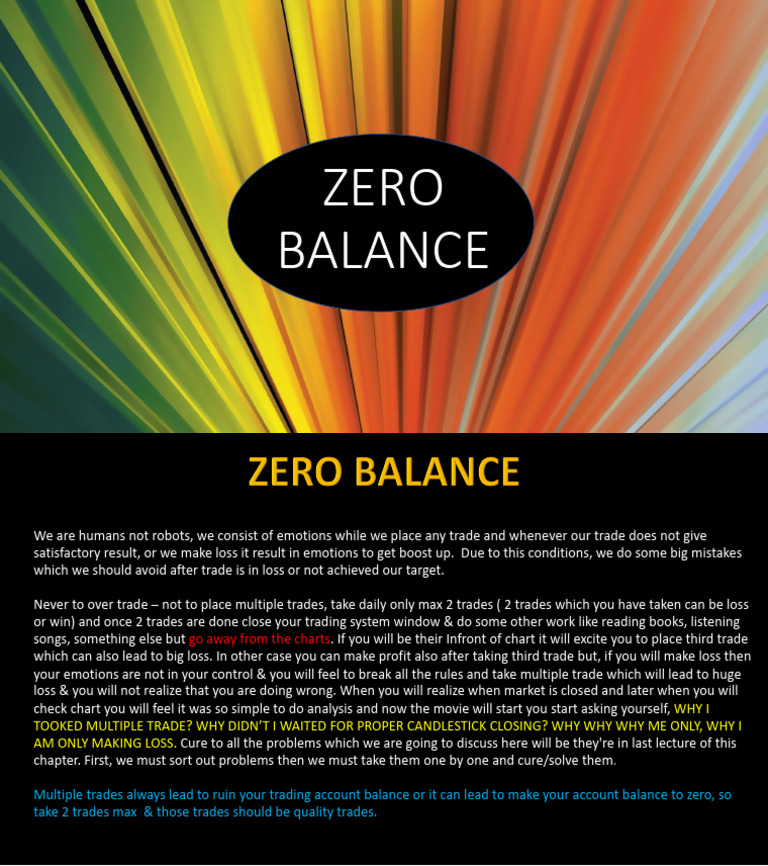Zero Balance | PDF