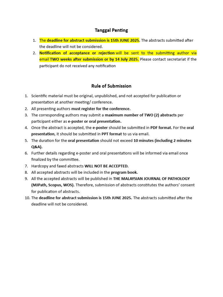 MMLHS 2025 Abstract Submission Guidelines | PDF | Abstract (Summary ...