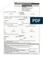 Sae India Student Membership Application