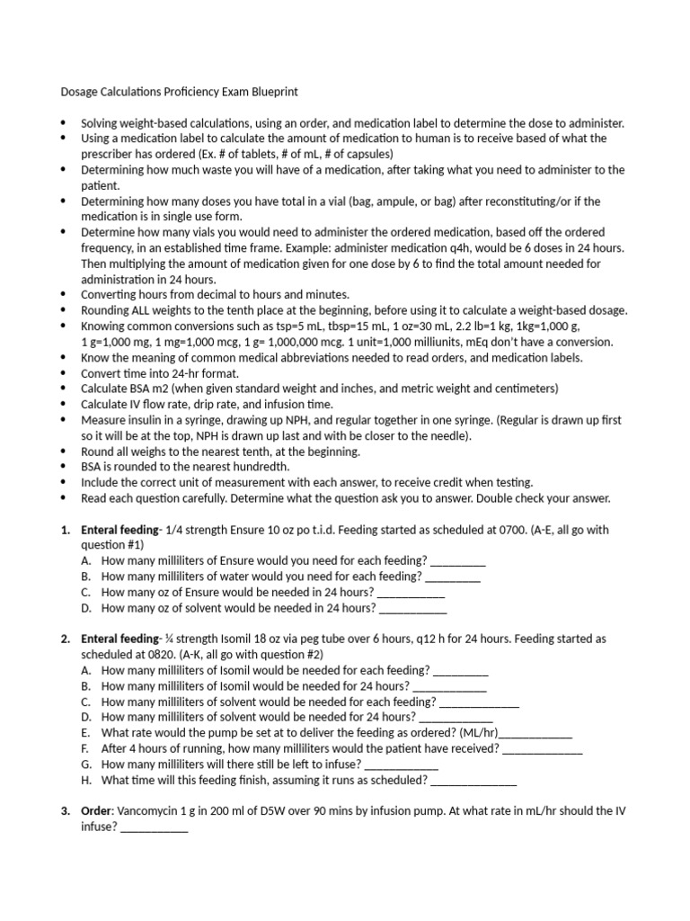 IV Dosage Calculation Guide | PDF | Intravenous Therapy | Dose ...