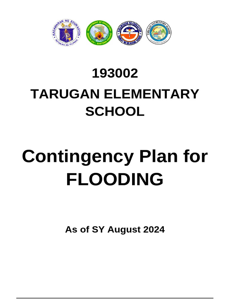 Tarugan Elementary Flood Contingency Plan | PDF | Rain | Flood