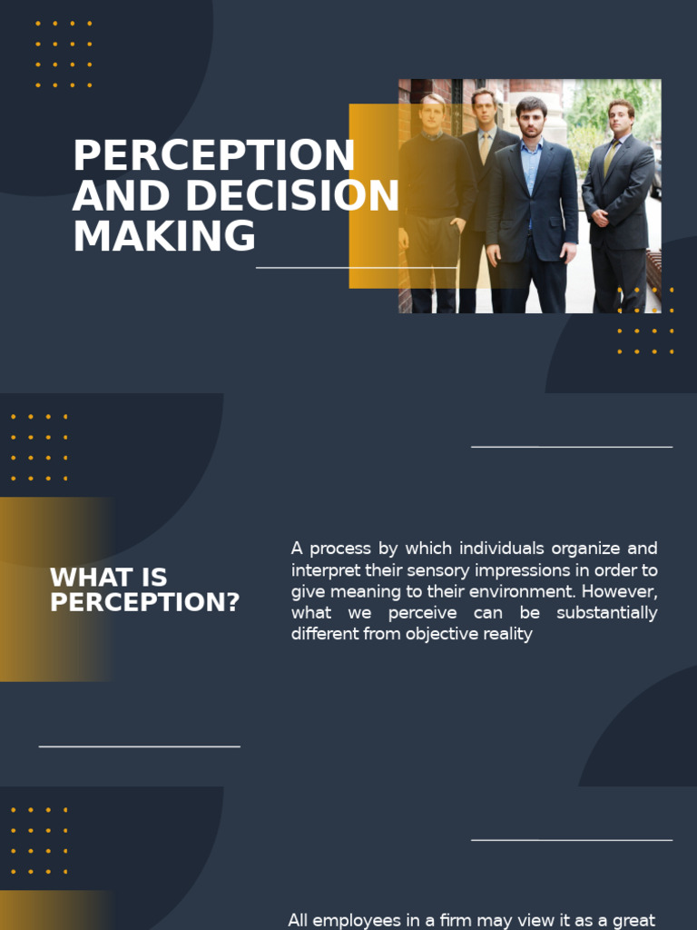 Perception and Decision Making Insights | PDF | Decision Making ...
