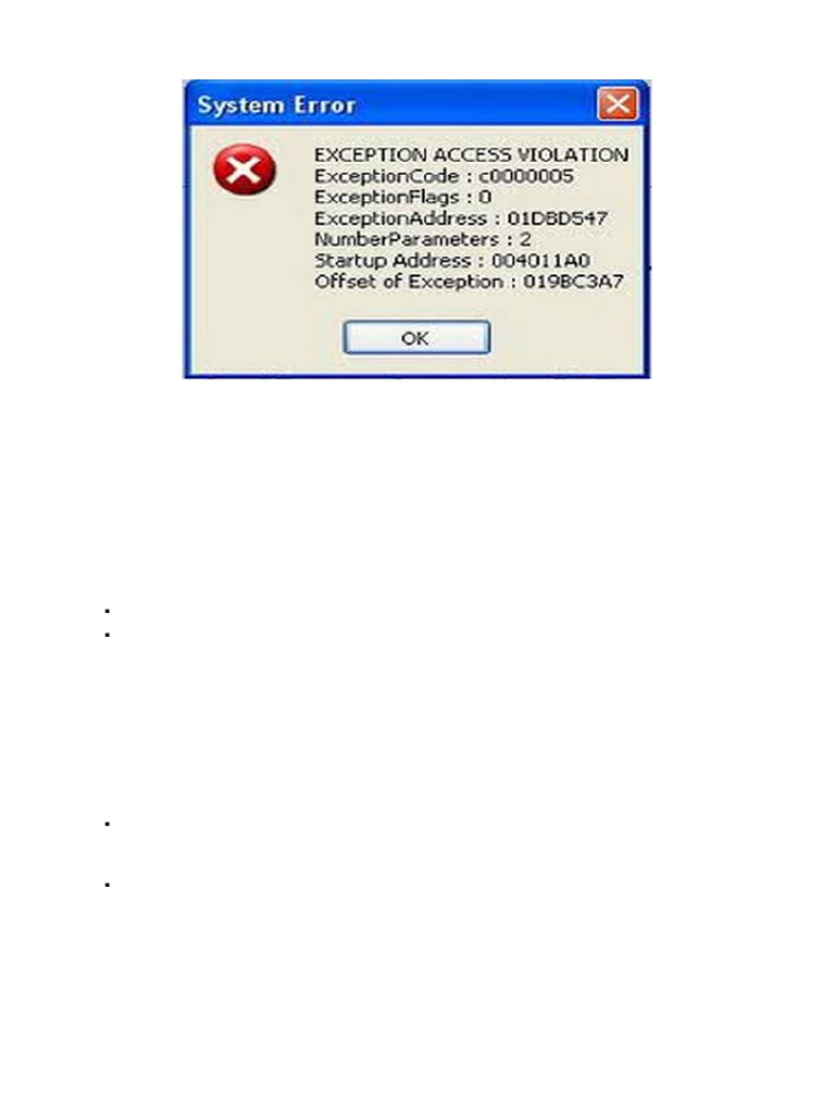 Wilcom Exception Access Violation Fix | PDF
