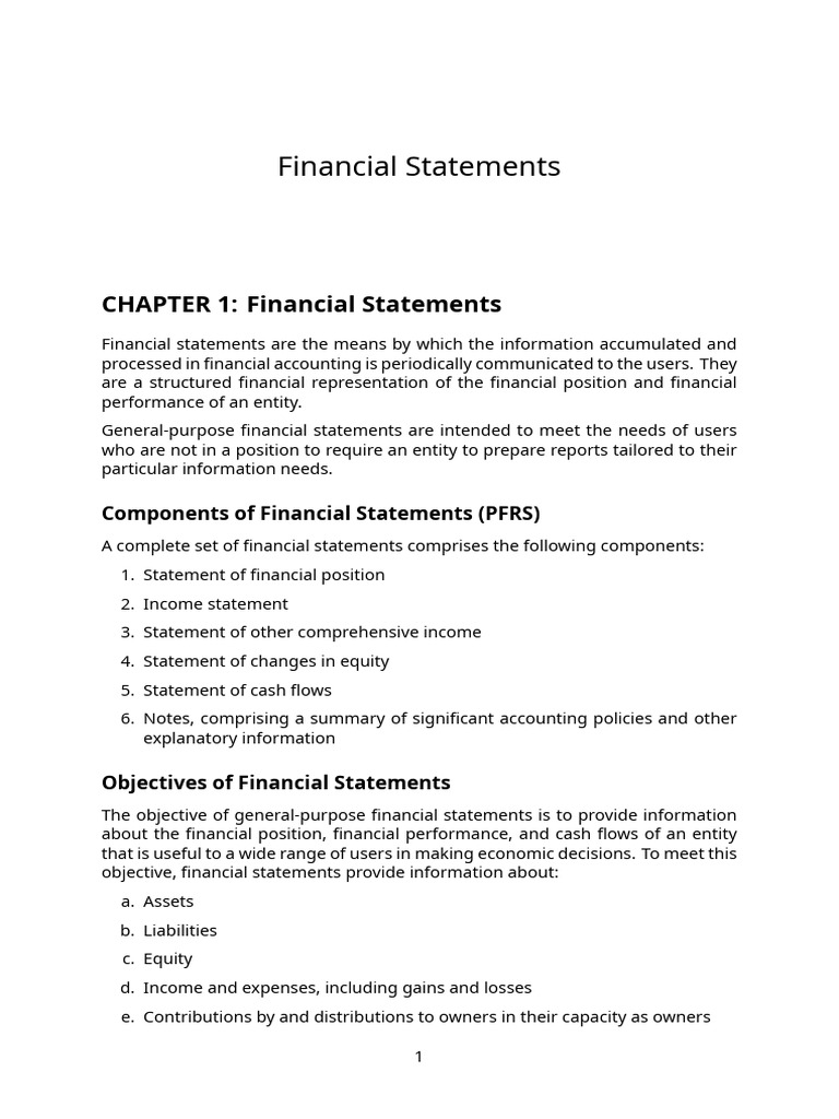 Understanding Financial Statements Basics | PDF | Going Concern ...