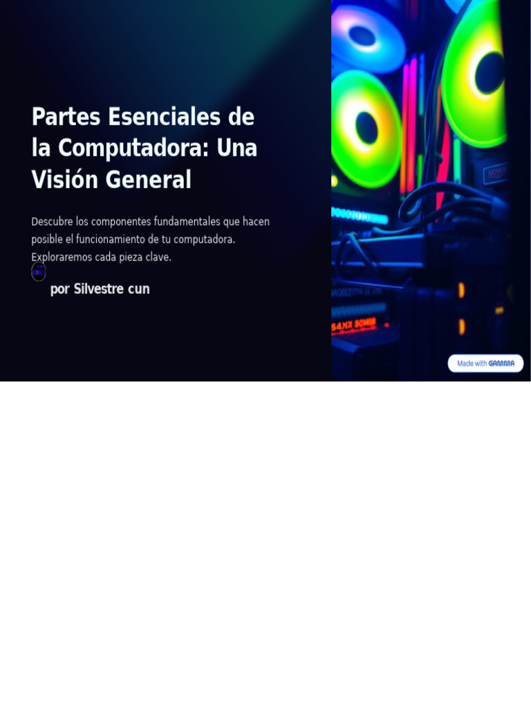 Partes Esenciales de La Computadora Una Vision General | PDF | Hardware ...