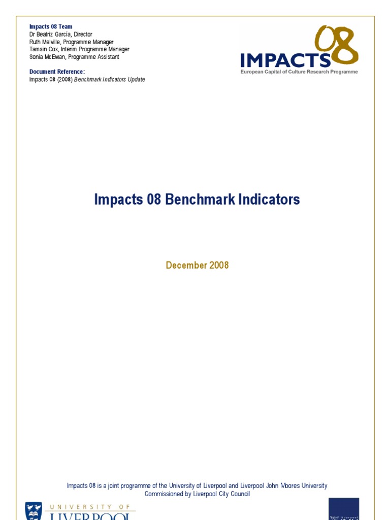 Benchmark Indicators Lpool Uni PDF Liverpool Employment