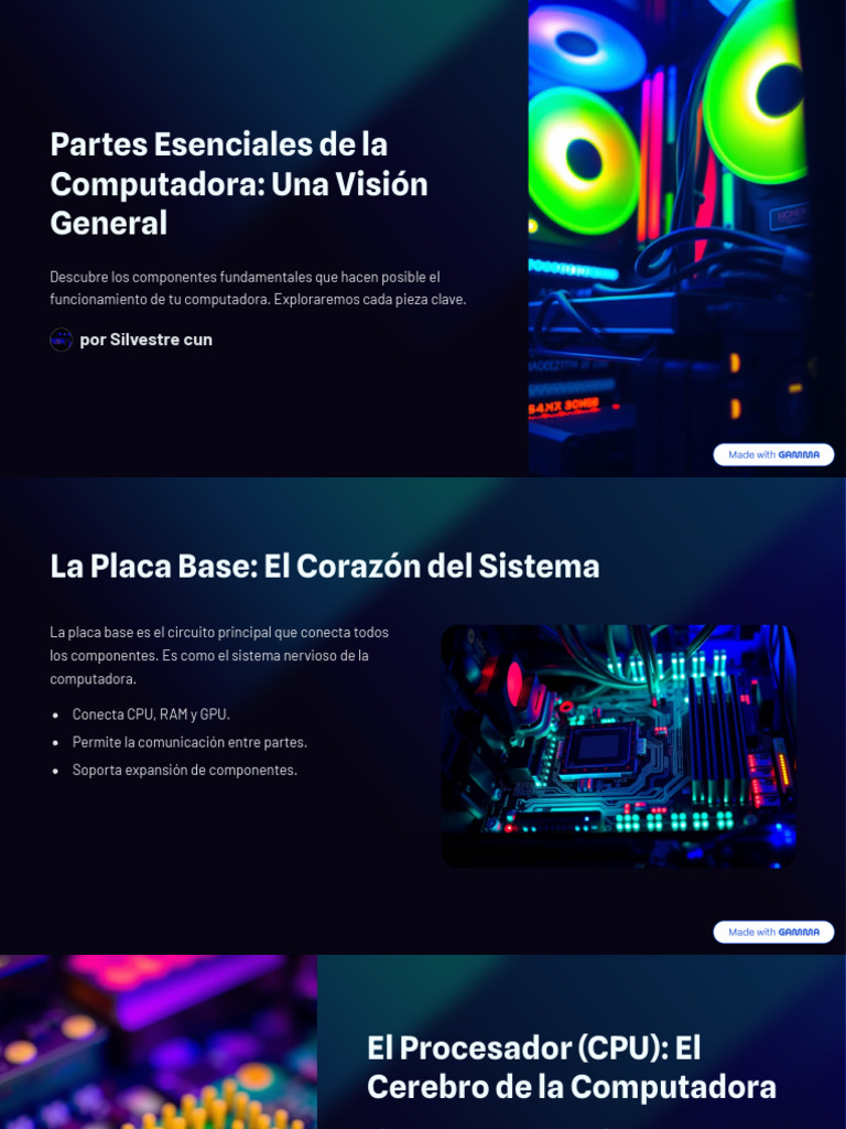 Componentes Clave de una Computadora | PDF | Hardware de la computadora ...