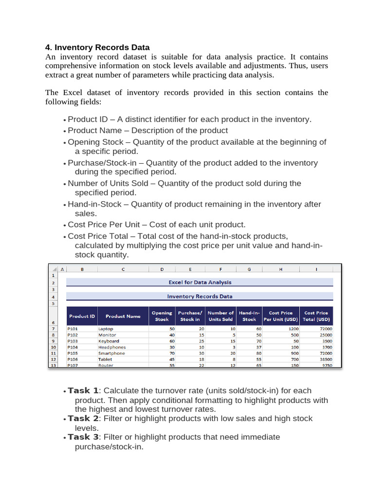 Inventory Records Data | PDF
