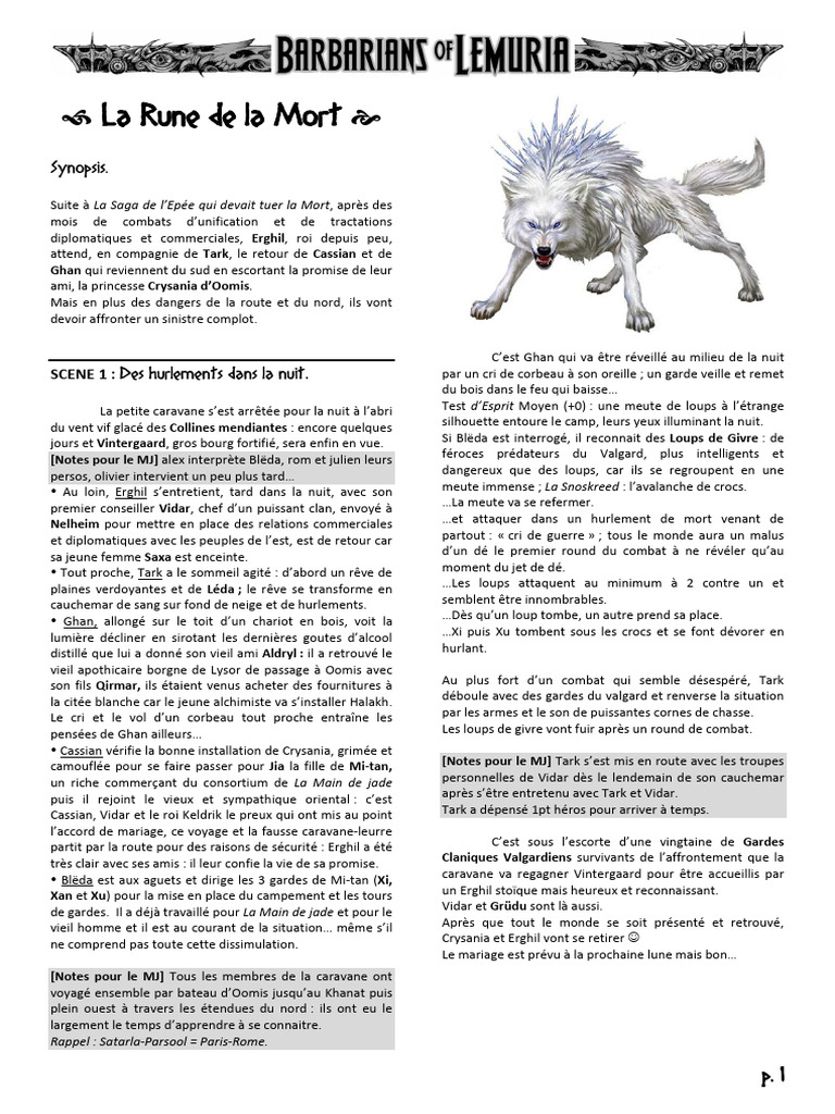 La Rune de la Mort : Complot et Combat | PDF