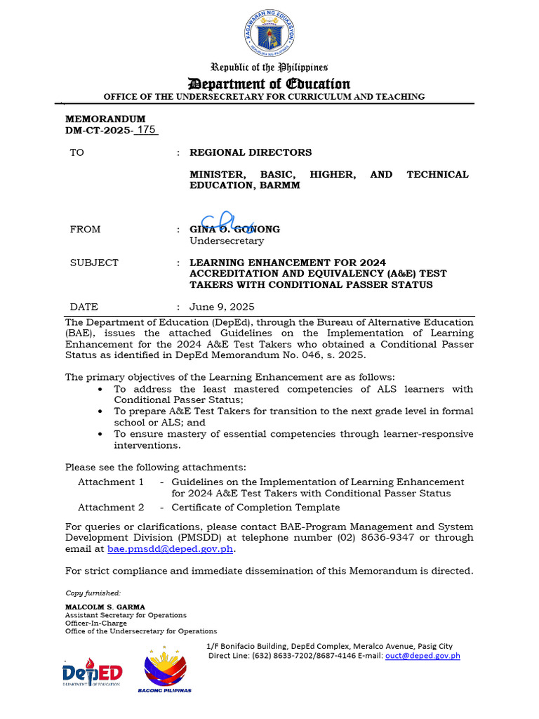 Learning Enhancement for A&E Test Takers | PDF | Learning