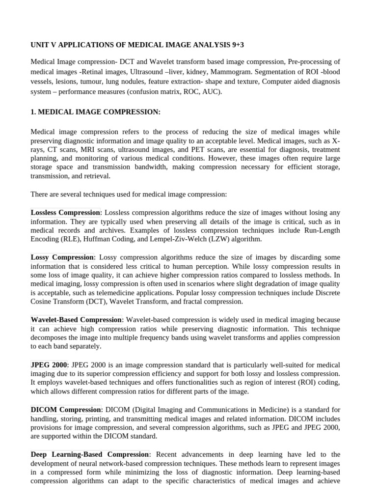 Medical Image Compression Techniques | PDF | Data Compression | Image ...