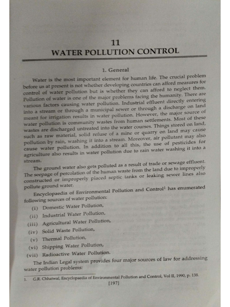 Water Pollution Control Act, 1974. | PDF