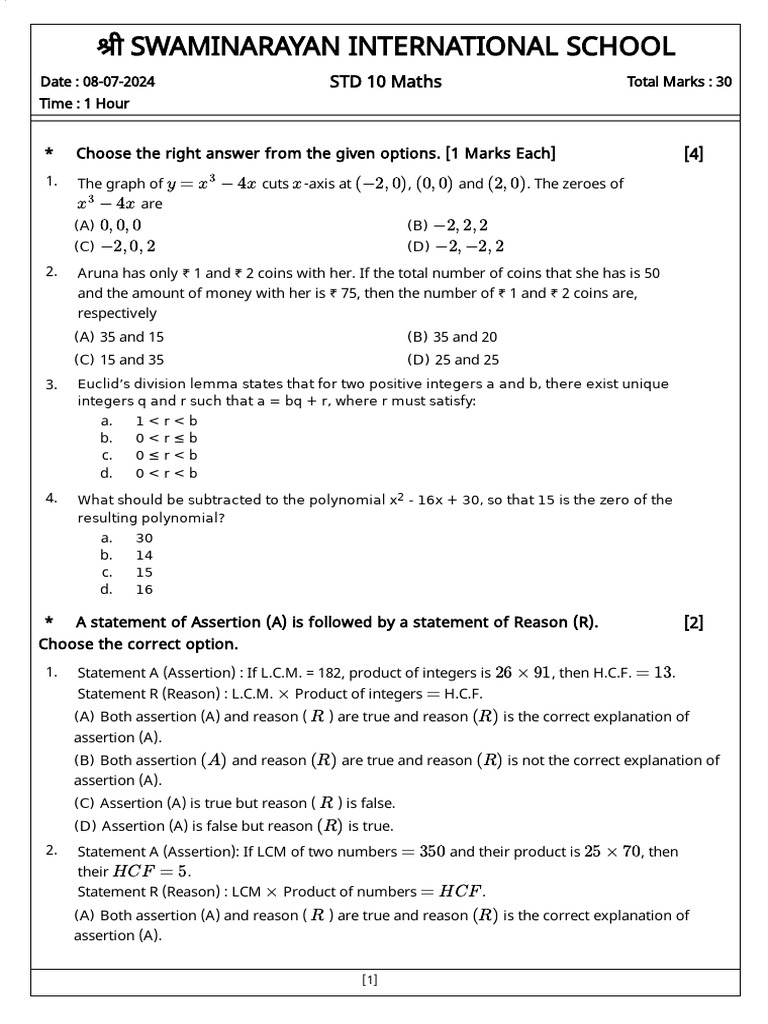 Math Problem Solving Practice Questions | PDF | Discrete Mathematics ...
