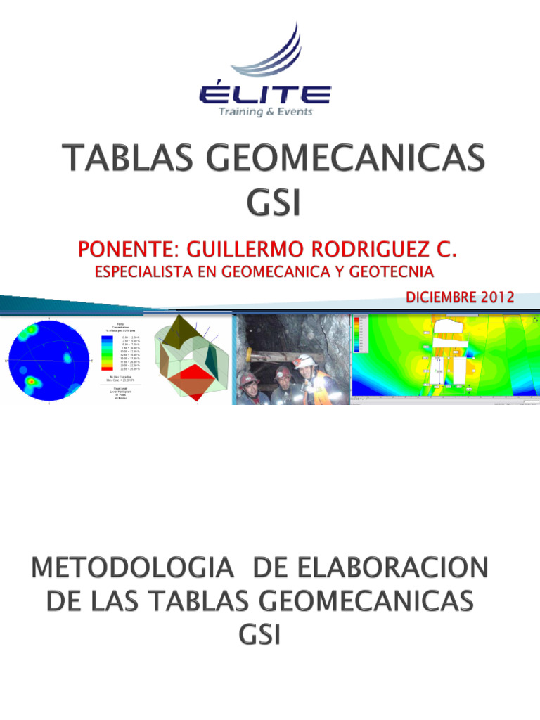 Clasificación GSI en Geomecánica Subterránea | PDF | Roca (geología ...