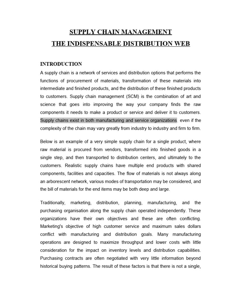 Understanding Supply Chain Management | PDF | Supply Chain Management ...
