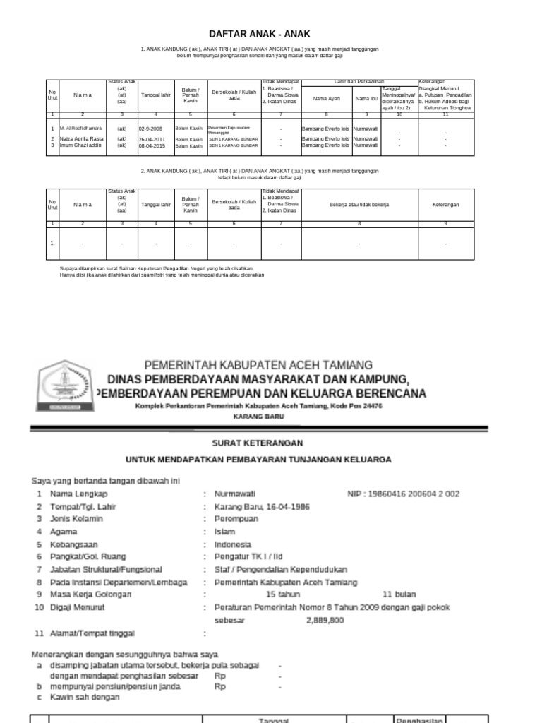 Form KP4 Kak Inun | PDF