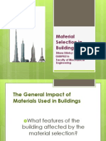Material Selection in Buildings