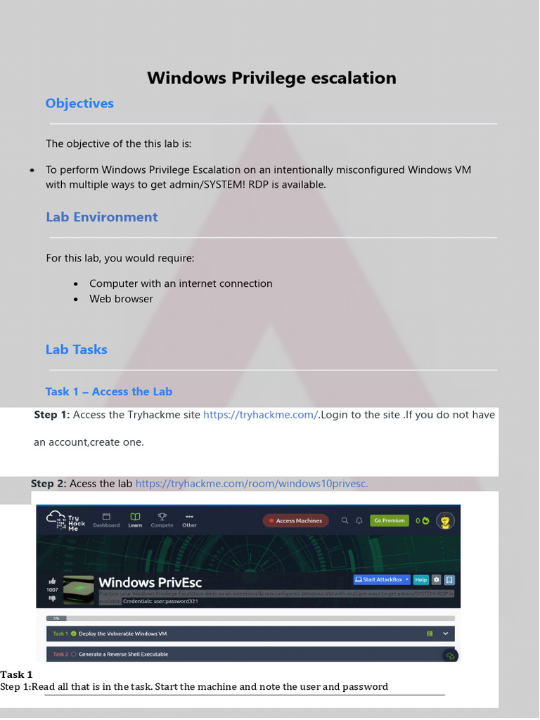 Lab - 03 Windows Privilege Escalation | PDF | Windows Registry ...