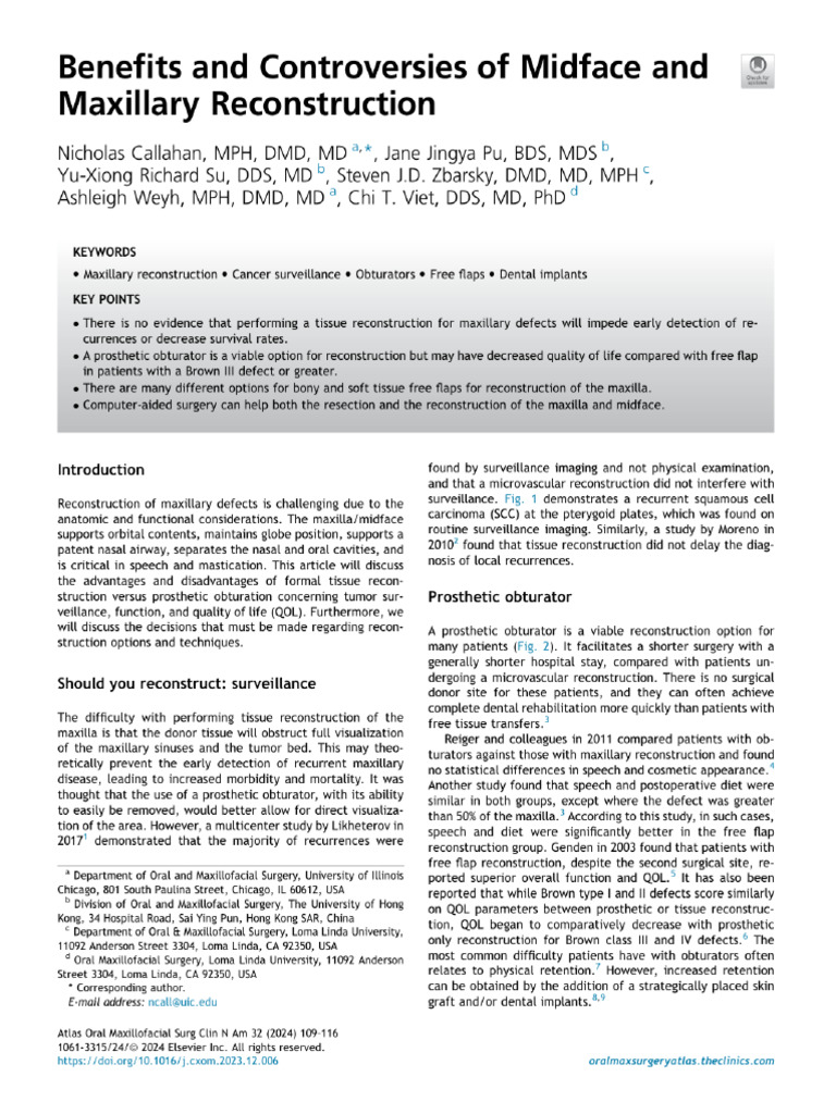 Maxillary Reconstruction | PDF | Dental Implant | Surgery