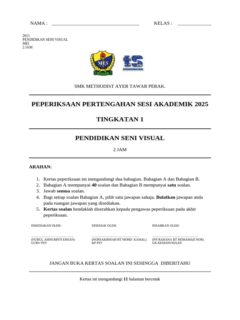 Cover PSV Form 1 PPSA 2025 | PDF