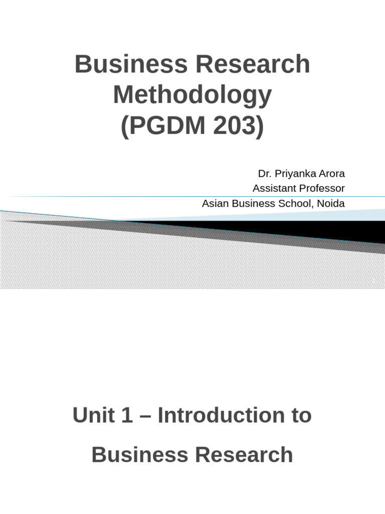 Business Research Methodology Overview | PDF | Knowledge | Methodology