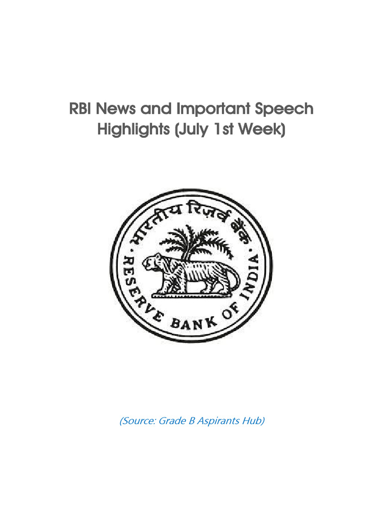 RBI Updates: Penalties, Security, and IIP Data | PDF | Reserve Bank Of ...