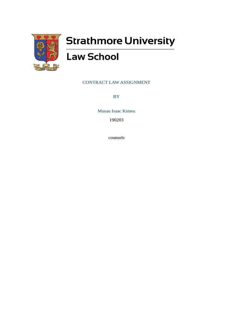 Contract Law 2 Takeaway Cat | PDF | Misrepresentation | Breach Of Contract