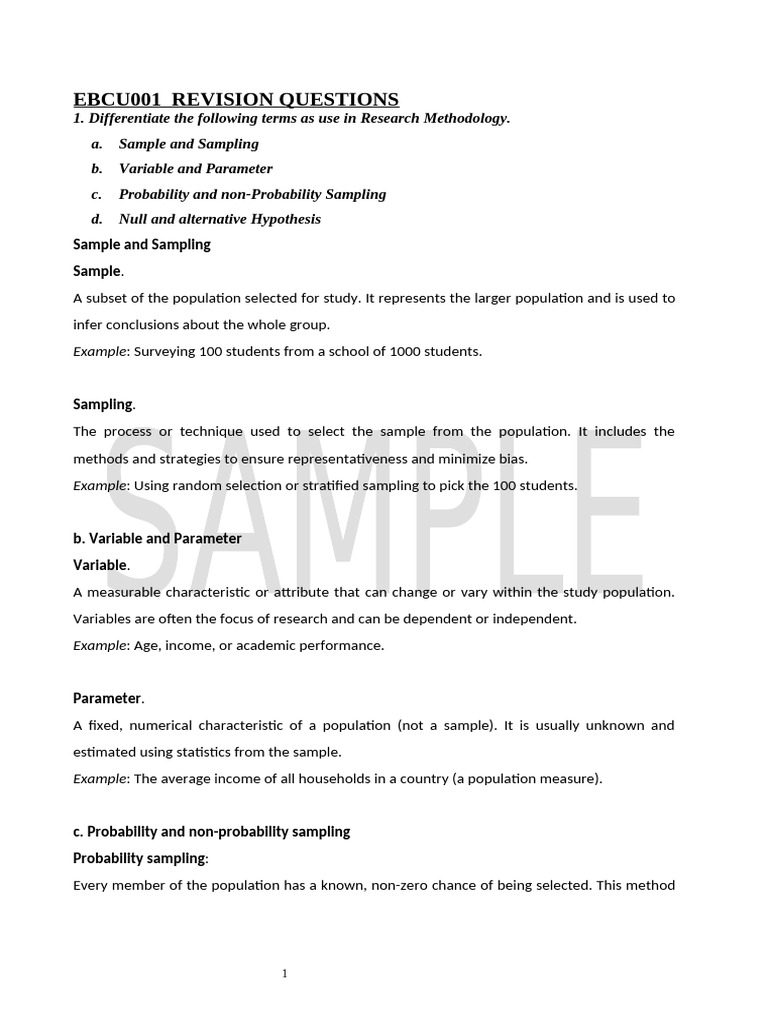 Understanding SAM Methodology in Research | PDF | Sampling (Statistics ...