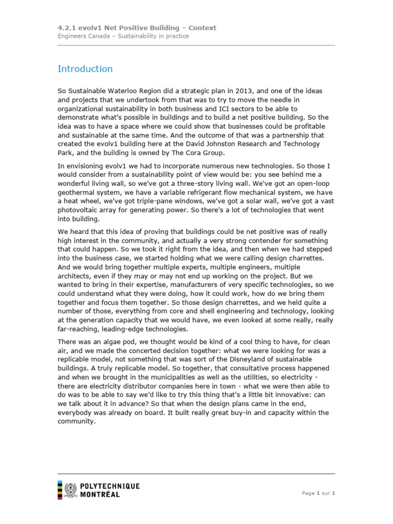 4.2.1 Evolv1 Net Positive Building Context | PDF | Renewable Energy ...