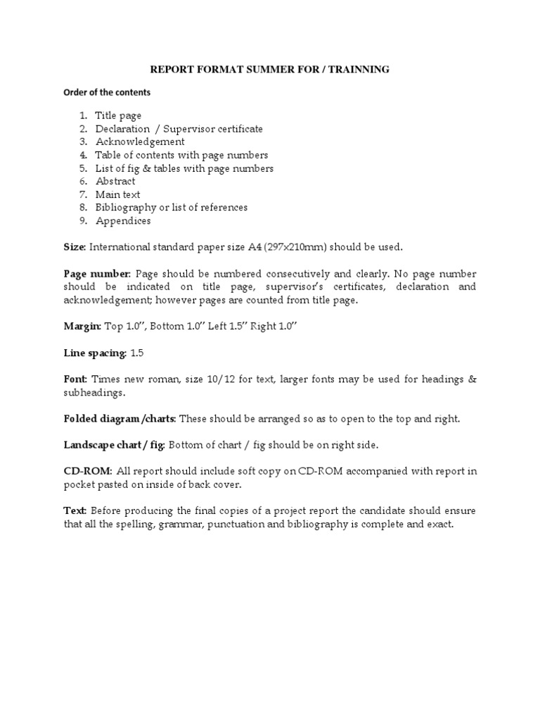 A Comprehensive Guide to Formatting Reports for Training and Projects ...