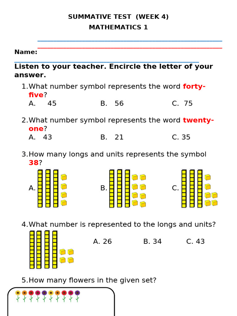 Longs and Units Worksheet Review | PDF